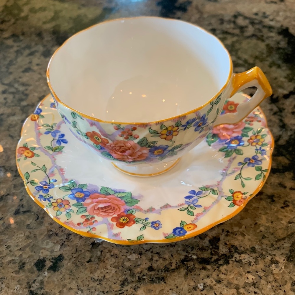 Collectors Ansley Bone China Teacup and Plate